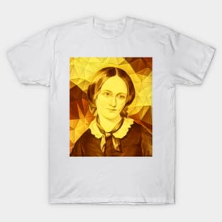 Emily Bronte Golden Portrait | Emily Bronte Artwork 11 T-Shirt